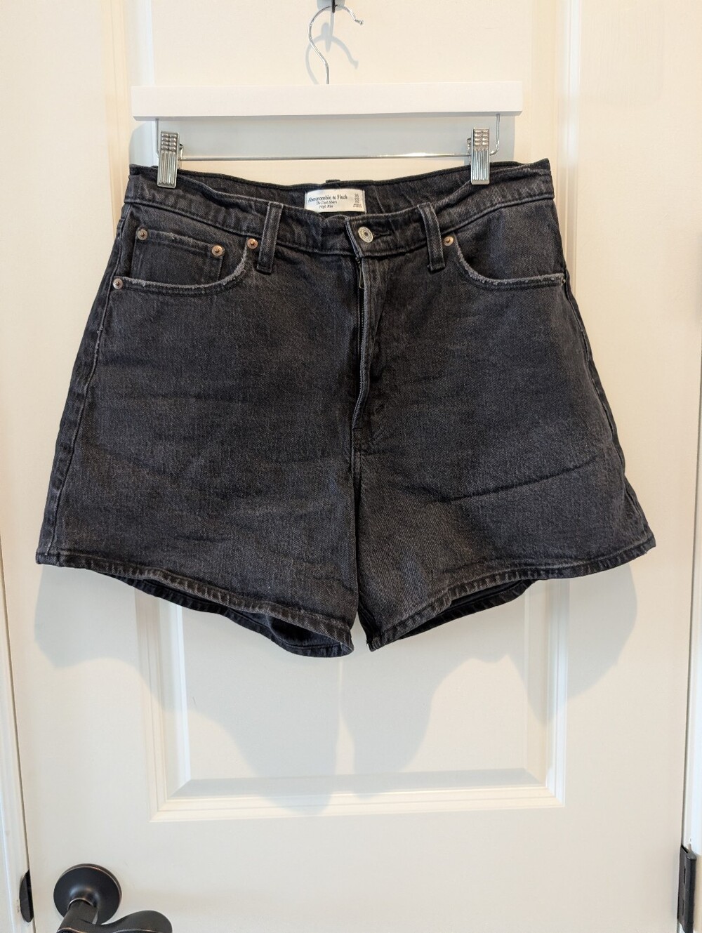 Abercrombie High-Rise Black Denim Women's Shorts